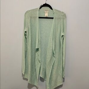 Vanheusrn studio medium mint green waterfall cardigan